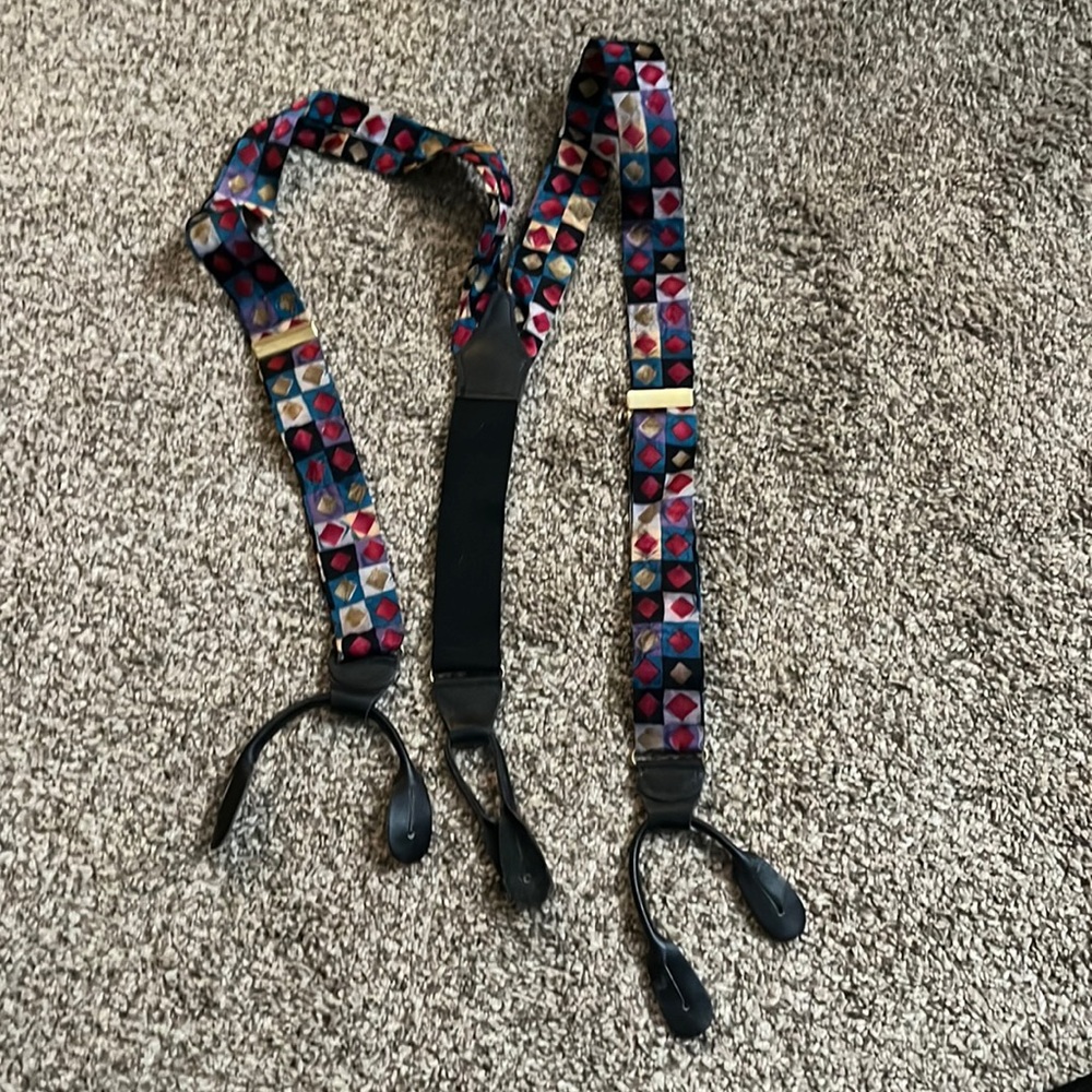 Suspenders (red diamond pattern)